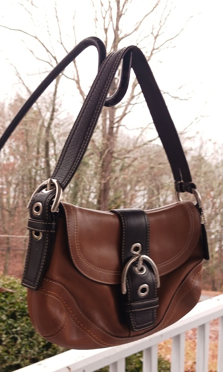 Coach F10909 SMALL Vintage British Tan & Brown Soho Leather