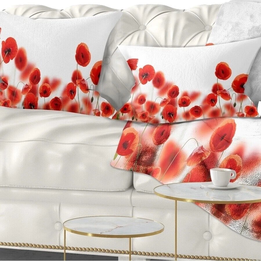 Almofadas para Decoração Residencial Floral Papoula
