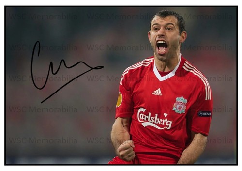 11408. Javier Mascherano Signed Pictures (A4 Prints) Liverpool Barca West Ham