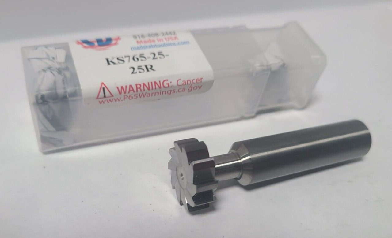 Solid Carbide Woodruff Keyseat Cutter TSlot 3/4 Dia 1/4 Thick 1/2