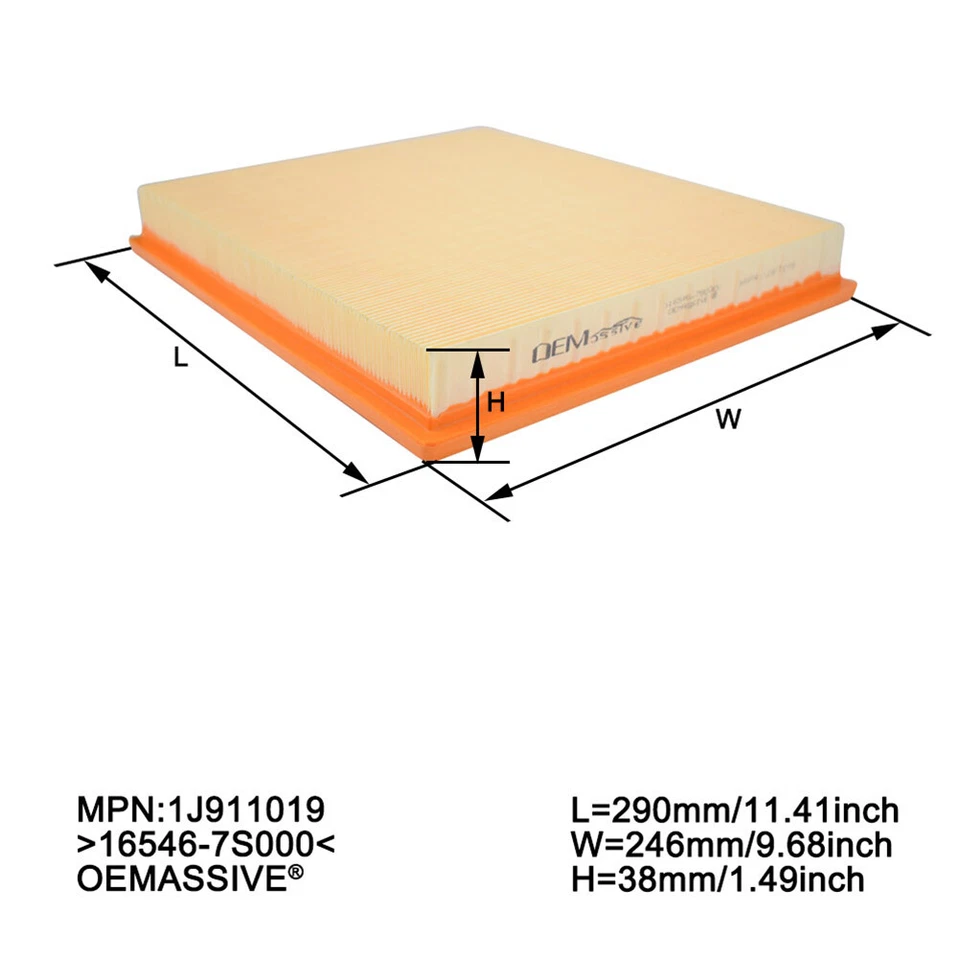 Filtro de aire para motor de autos Jeep Grand Cherokee Wagoneer 16546-7S000 53030688 Foto 4 de 4