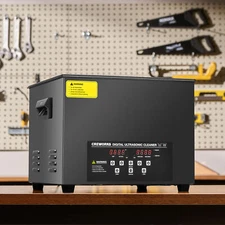 CREWORKS 15L Digital Ultrasonic Cleaner with Dual Mode Cleaning for Auto Part