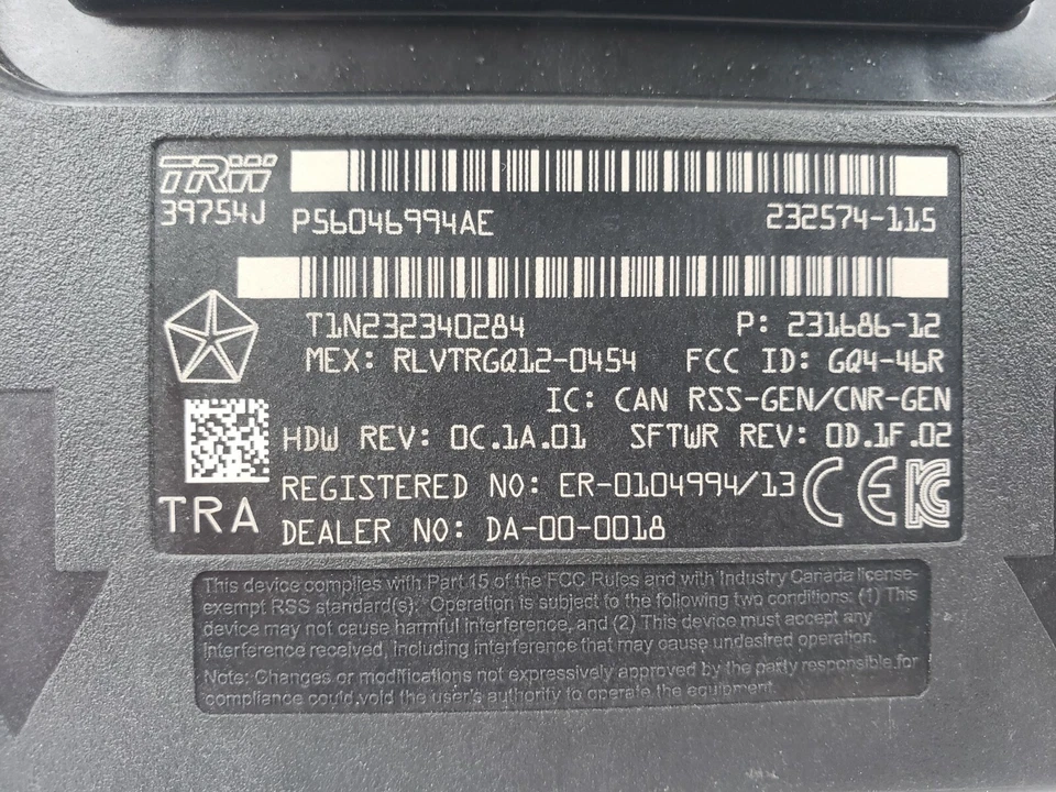 FACTORY OEM USED POWER LIFT GATE KEYLESS ENTRY MODULE 2014-2015 CHEROKEE - Image 2 of 3