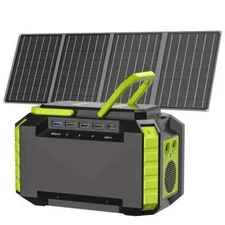 Portable Power Station 150Wh Camping Solar Generator Laptop ‎ 40Watt Panel