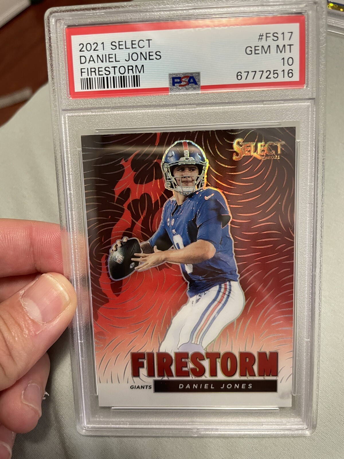2021 Panini Select DANIEL JONES #FS-17 Firestorm Insert SP Giants SSP POP 1