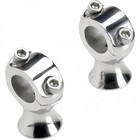 Biltwell Polished Slimline Risers 1" - Harley Sportster Dyna Bobber Chopper FXST