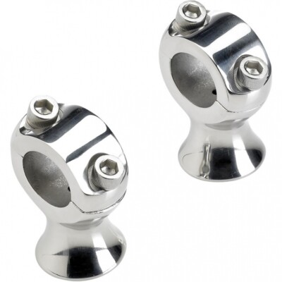 Biltwell Polished Slimline Risers 1'' - Harley Sportster Dyna Bobber Chopper FXST