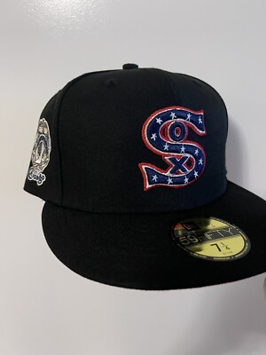 NEW ERA 59FIFTY CHICAGO WHITE SOX FITTED HAT SIZE 7 1/4 SIDE  Chicago White Sox Hat 7 1/4 White  Dome Retro All Star Patch New Era 59FIFTY Cap main image 0