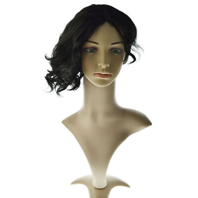 6'' Women Ombre Black Short Wavy Curly Style Synthetic Hair Afro Wigs Party US
