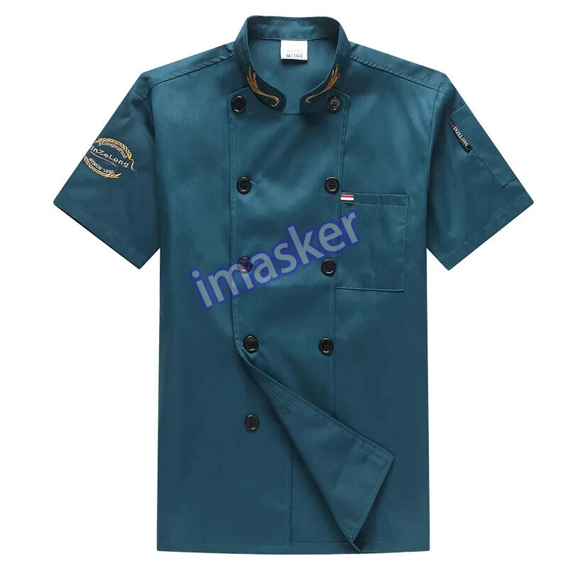 Catering Chef Work Clothes Men's Short-sleeved Summer Clothes Hotel Chef Clothes - Image 3 of 4