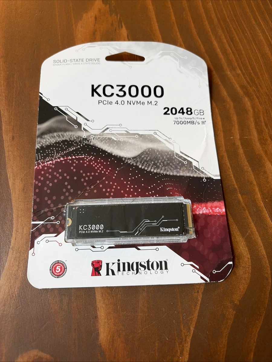 Kingston KC3000 2TB PCIe 4.0 NVMe M.2 2280 Internal SSD SKC3000D