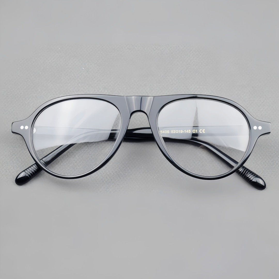 Acetate Eyeglass Frame Oval Reading Glasses Full Rim Large Frame Trend Men Women