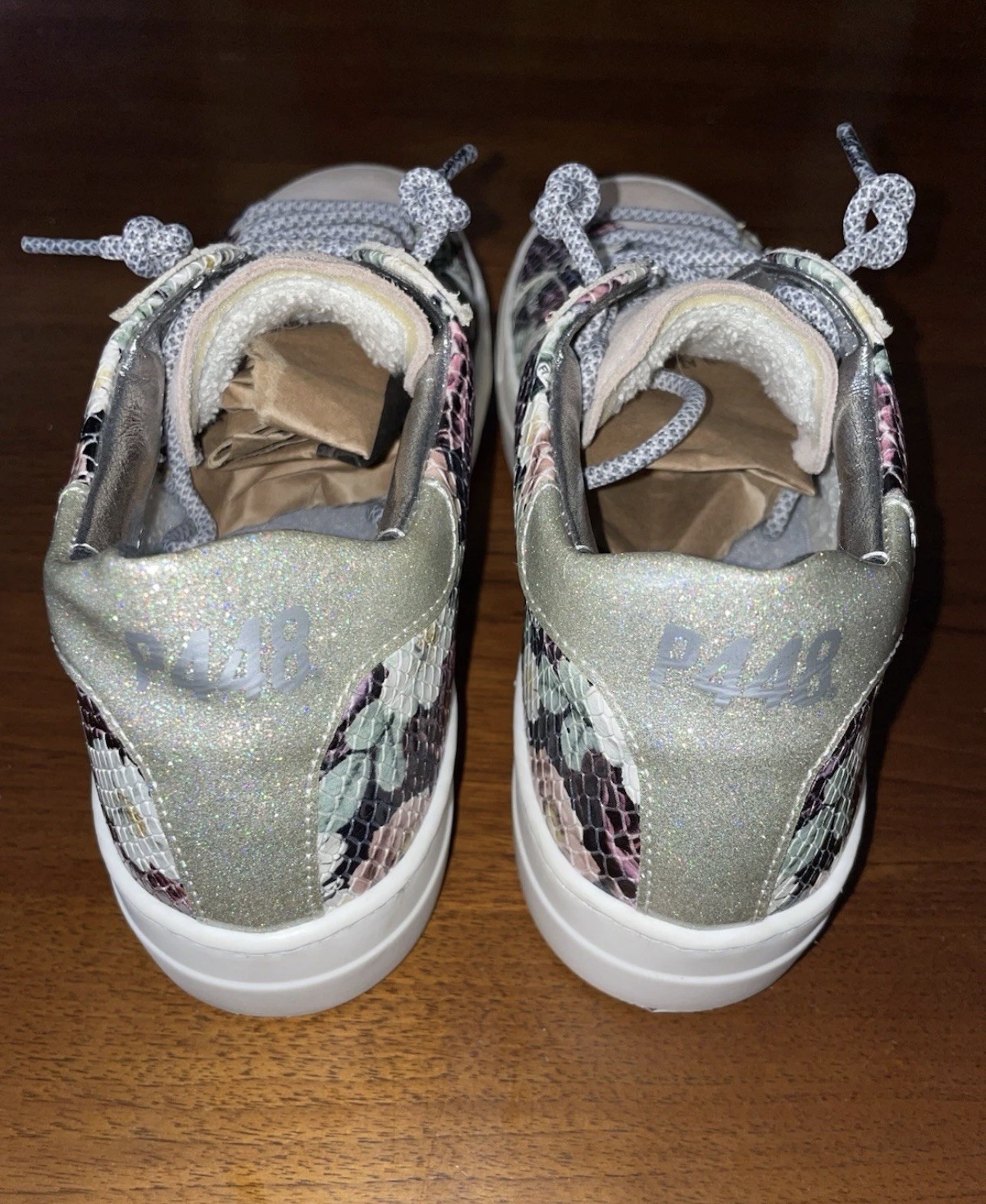 P448 Floral Python-Embossed Platform sneakers (Wo… - image 18