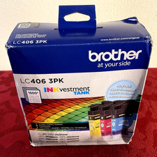 GENUINE BROTHER LC406 3-PACK COLOR Ink Cartridges - LC4063PKS - Ugly Box 2027