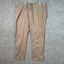 Standard James Perse Pants Womens 4 Beige Cargo Tapered Cropped Drawstring Norm