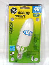 GE Soft White 40 Candle CFL Light Bulb Candelabra Base Decorative Model  85388