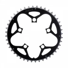 Origin8 Chainring 46T 110 BCD 5-Bolt 8/9/10-Spd Alloy Blk/Silver Ramped/Pinned