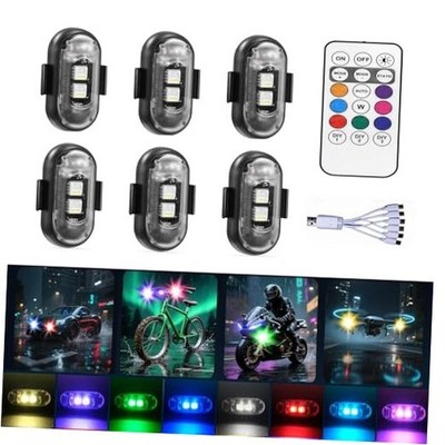 -Pack Wireless LED Strobe Remote Lights | 8 Colors, Anti-Collision & 6