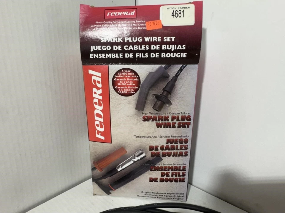 Juego de cables de bujías Federal 4681 87-94 Dodge Colt Hyundai Excel 1,5 L Foto 3 de 3