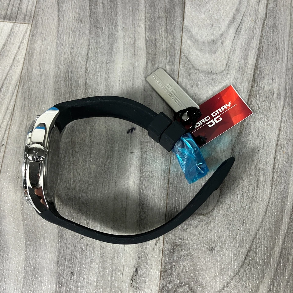 Reloj Jorg Gris JG8400 Esfera Negra - Nuevo - Correa Silicona Foto 3 de 4