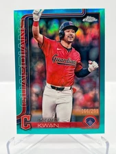 2025 TOPPS CHROME STEVEN KWAN 066/299 AQUA REFRACTOR NO. 202 GUARDIANS
