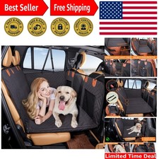 Elegant Black Dog Bed Extender & Seat Cover – Easy Installation for Any Vehicle
