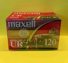 4 Pack Maxell Audio Cassette UR 120 New - Blank Media