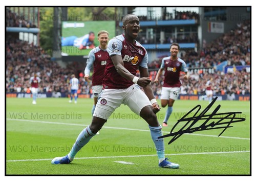10981. Moussa Diaby Signed Pictures (A4 Prints) Villa Al-Ittihad PSG France etc.