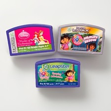 LeapFrog Leapster Game Lot 3 Cartridges Disney Princess Dora Explorer Princess