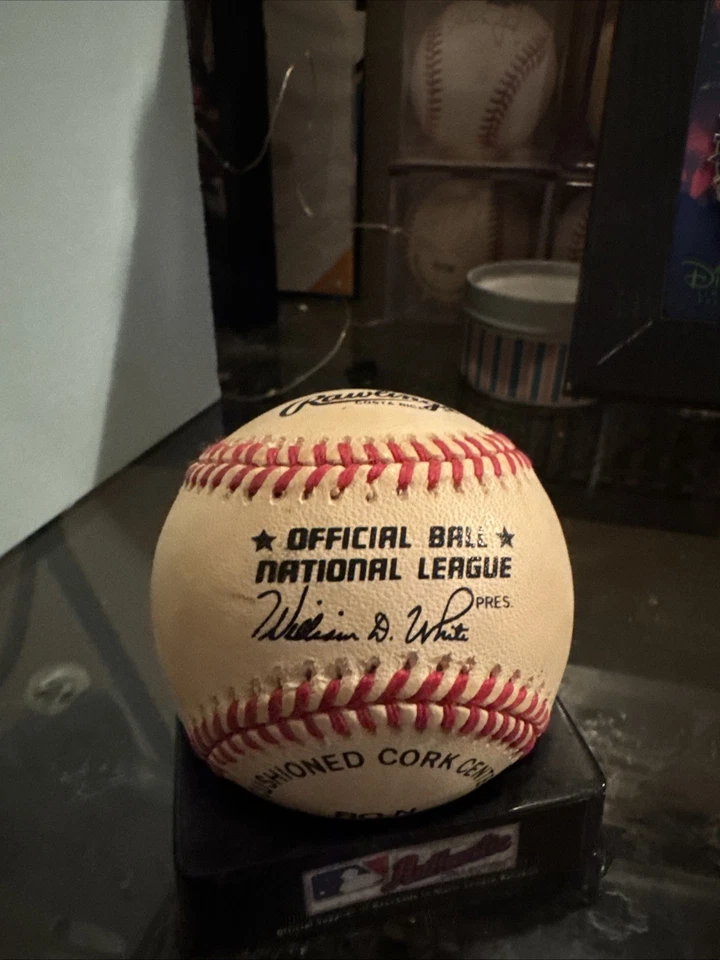 Atlanta Braves, Hall Of Fame, Eddie Matthews Signed Autographed Omlb   $9.99 Bid - Image 4 of 4