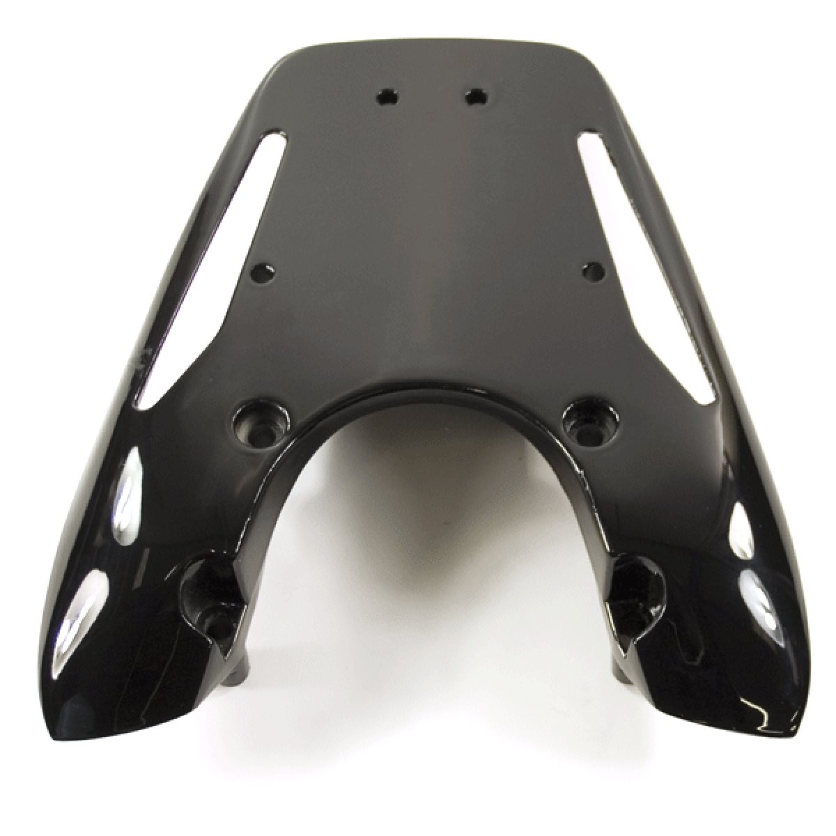 Rear Luggage Box/Panier Gloss Black Luggage Rack Scooter Metal Anodised LGR046