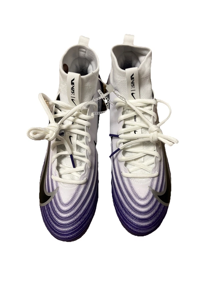 Nike Vapor Pro 1 Football Cleats Purple White Black Men's  Size 8 - Image 3 of 4