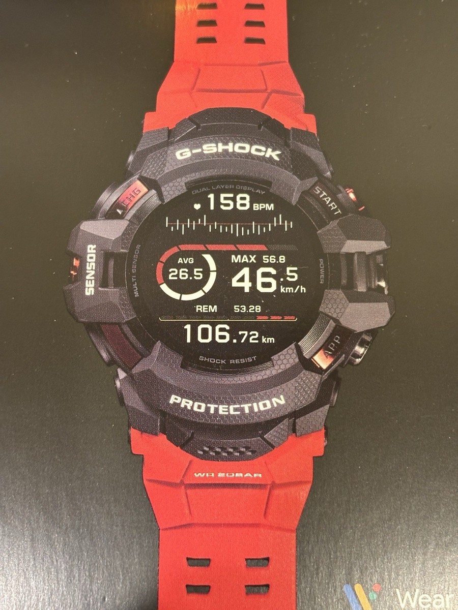 CASIO GSHOCK GSW-H1000-1A4CR Men's Red Digital Round Face G-SQUAD MOVE PRO