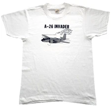 Vintage A-26 INVADER T SHIRT Military Planes aircraft Screen Stars UNWORN