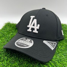 New Era Los Angeles Dodgers Black Logo 9Forty Stretch Snap Adjustable Hat New