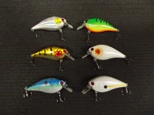 SQUARE BILL Crankbait Lure Lucky Craft style body 1/2 oz 3-5 ft deep Squarebill