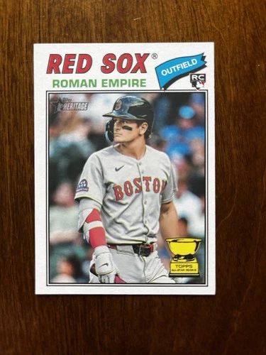 2026 Topps Heritage #86 Roman Anthony "Roman Empire" Nickname Card - off center