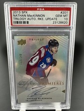 2013 Upper Deck SPX Nathan MacKinnon Trilogy Auto RC Update #201 PSA 10