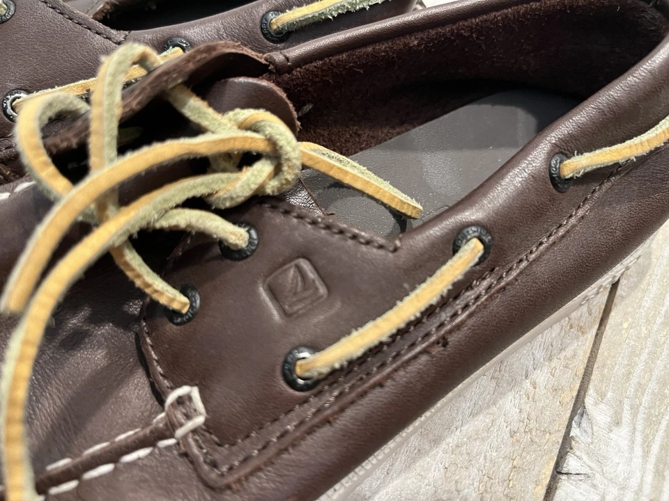 Sperry Top Sider Niños Niños Barco Zapatos Cuero Marrón Talla 1.5 m EE. UU. 33 UE. Usado en excelente estado Foto 3 de 4