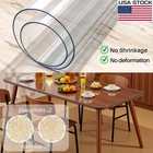 PVC Clear Tablecloth Waterproof Table Cover Plastic Desk Protector 1.5mm Thick