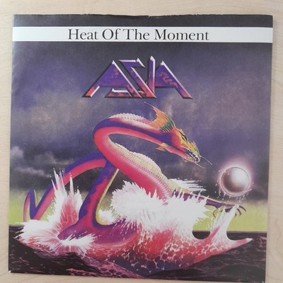 ASIA - HEAT OF THE MOMENT - 1982 PROG ROCK EX VINYL 7''S STEVE HOWE GEOFF DOWNES