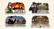 4 Gone With The Wind Movie Decal Stickers Phone Laptop 