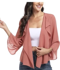 MISS MOLY Women's Bolero Shrug Cardigan Open Front, Size Small