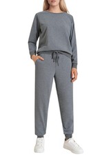 's Petite Jogging Set Pullover Sweatshirt and Sweatpants 2 Piece Sweatsuits M...