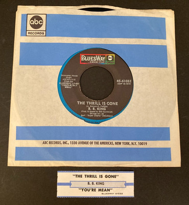 B.B. King - The Thrill Is Gone / You're Mean - ABC Bluesway - Funk 45 - VG+