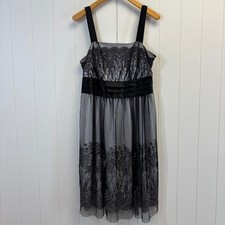 Dressbarn Collection Women Y2K Baby Doll Whimsigoth Dress Size 14 Sparkly Floral