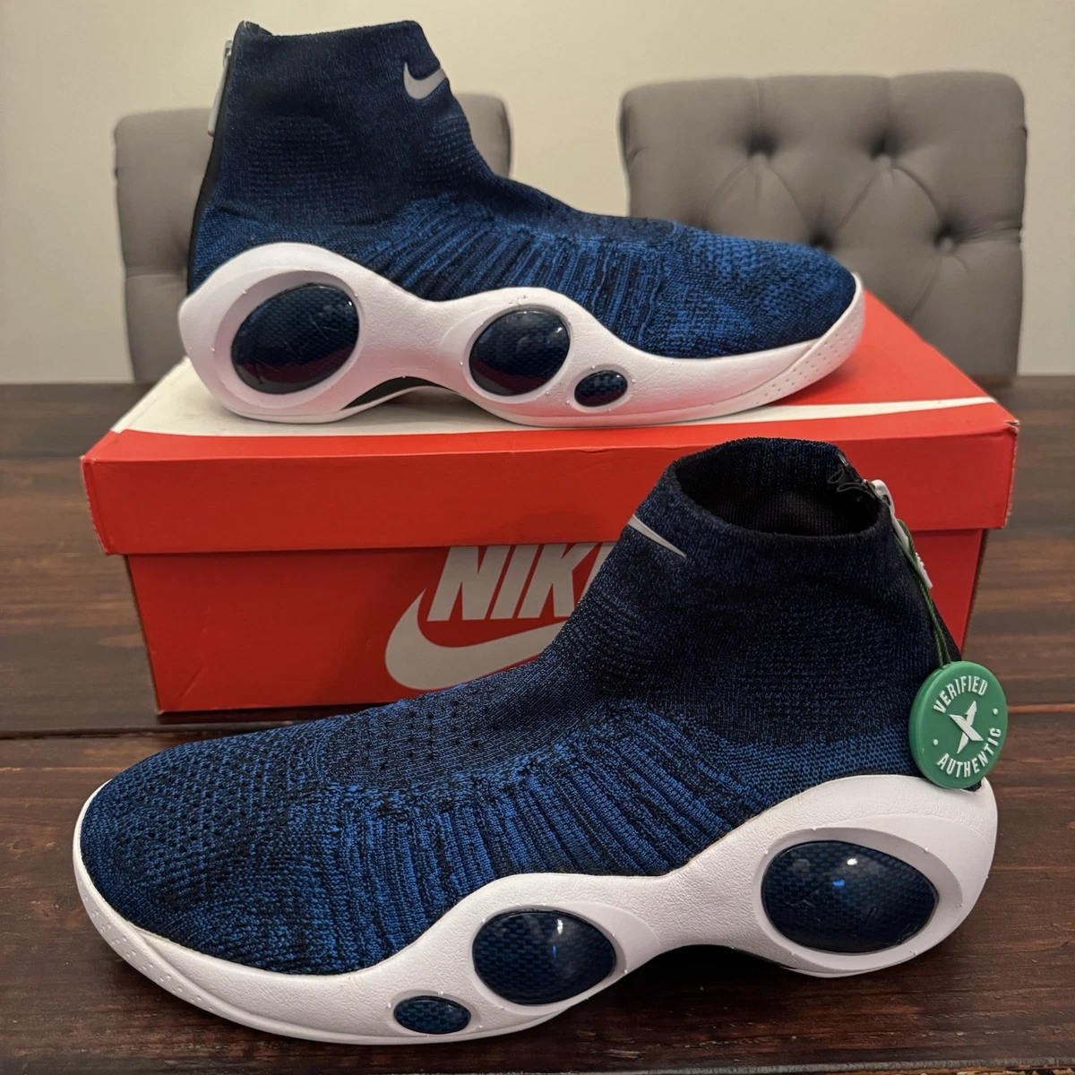 NIKE Shoes FLIGHT‎ BONAFIDE Mens Size 8.5 Military Blue Running Sneaker Nike Shoes Mens 10 Flight Bonafide Athletic Zip 917742-400  main image 2