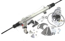 NEW Mustang II 2 Power Steering Rack Pinion Kit w Tie Rods Pump Bracket Hoses ++