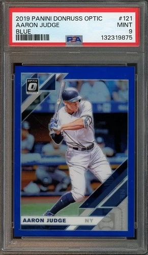 2019 Panini Donruss Optic #121 Aaron Judge /75 MINT Blue PSA 9 Yankees 9875