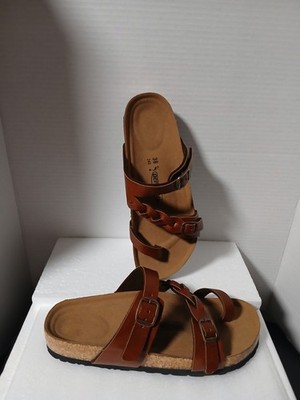 Aerothotic Women's Arch Support Casual Strappy Slide Sandals Size Euro 38/ US 8